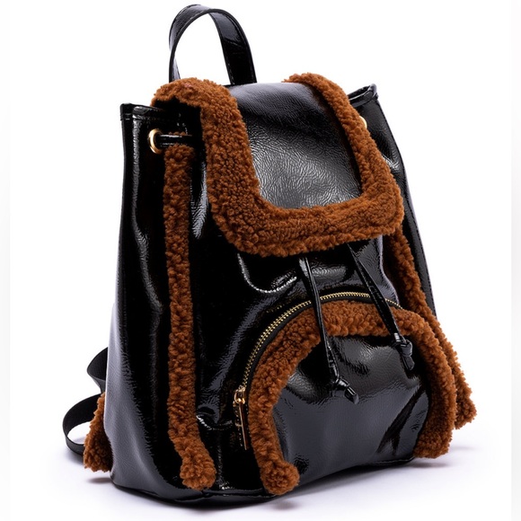SKINNYDIP LONDON Scarlett Small Fluff Trim Backpack- never opened! - Picture 4 of 8